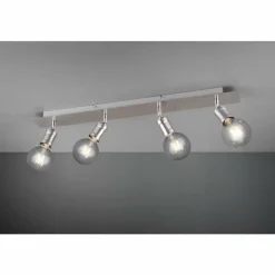 Luminaires Rustiques-Luminaires Trio Spot Trio Leuchten CARL Nickel mat, 4 lumières