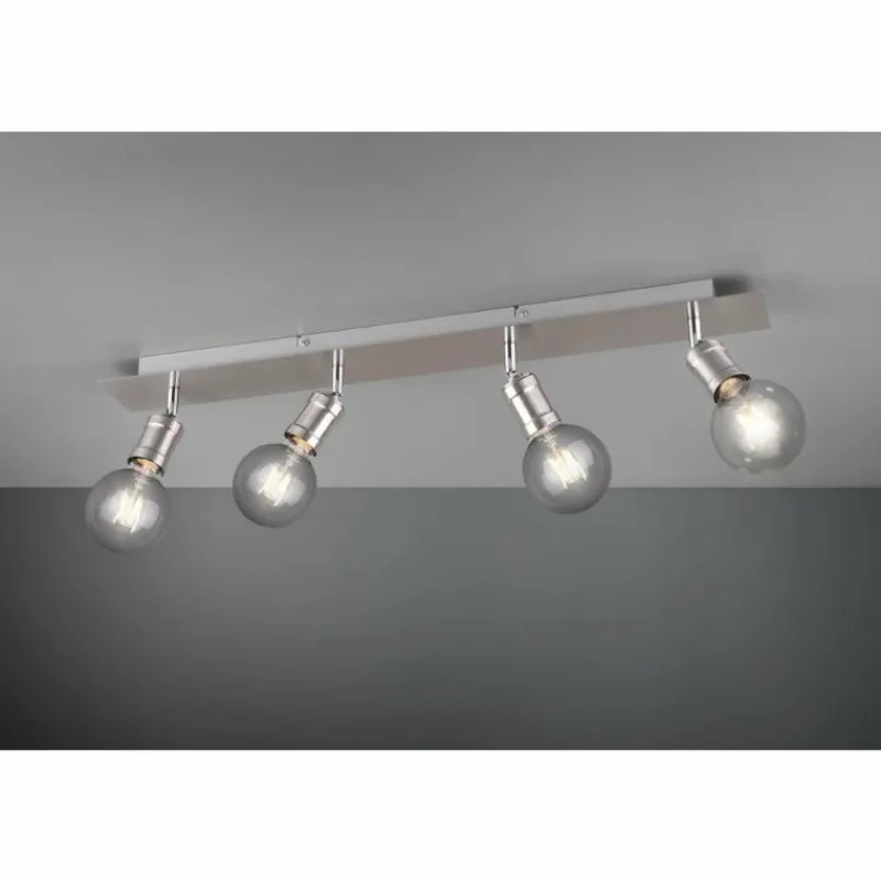 Luminaires Rustiques-Luminaires Trio Spot Trio Leuchten CARL Nickel mat, 4 lumières