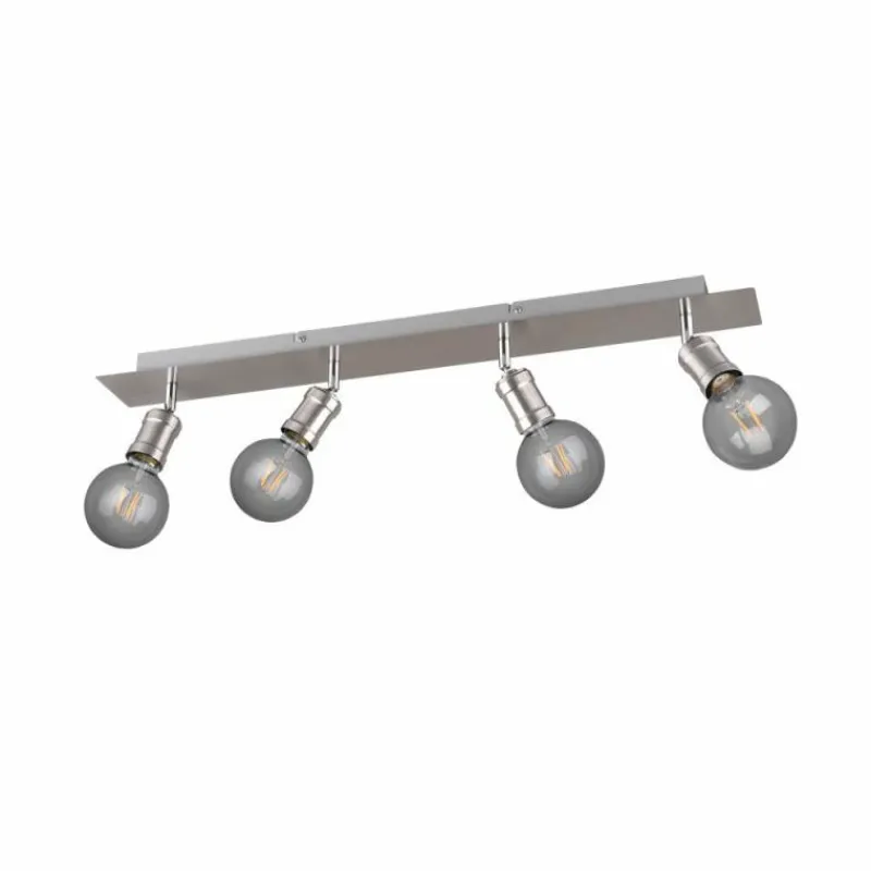 Luminaires Rustiques-Luminaires Trio Spot Trio Leuchten CARL Nickel mat, 4 lumières