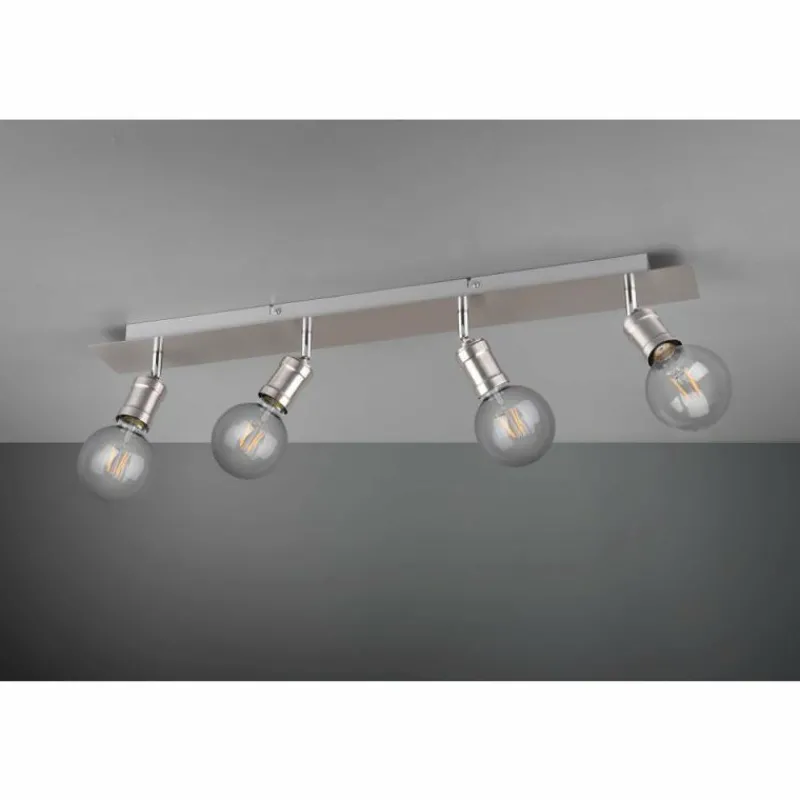 Luminaires Rustiques-Luminaires Trio Spot Trio Leuchten CARL Nickel mat, 4 lumières
