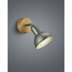 Lampes Vintages & Rétros-Luminaires Trio Spot Trio Leuchten DELHI Nickel mat, 1 lumière