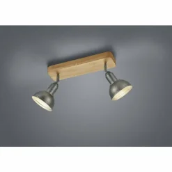 Lampes Vintages & Rétros-Luminaires Trio Spot Trio Leuchten DELHI Nickel mat, 2 lumières