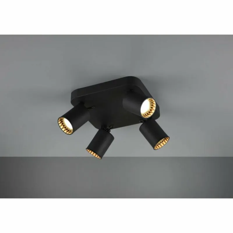 Lampes Industrielles-Luminaires Trio Spot Trio Leuchten PAGO Noir, 4 lumières