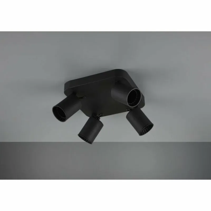 Lampes Industrielles-Luminaires Trio Spot Trio Leuchten PAGO Noir, 4 lumières