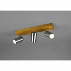 Lampes En Bois-Luminaires Trio Spot Trio Marley Bois clair, 3 lumières