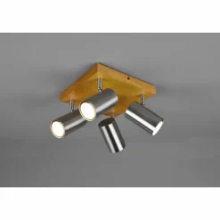 Lampes En Bois-Luminaires Trio Spot Trio Marley Bois clair, 4 lumières