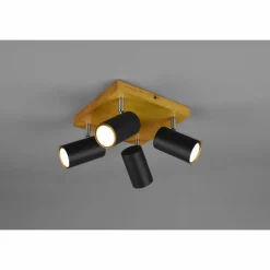 Lampes En Bois-Luminaires Trio Spot Trio Marley Bois clair, 4 lumières