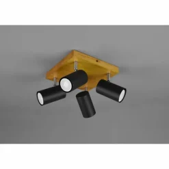 Lampes En Bois-Luminaires Trio Spot Trio Marley Bois clair, 4 lumières