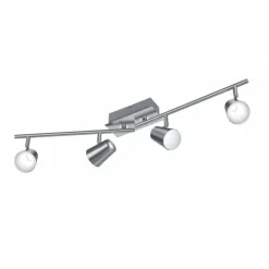 Luminaires Rustiques-Luminaires Trio Spot Trio NARCOS LED Nickel mat, 4 lumières