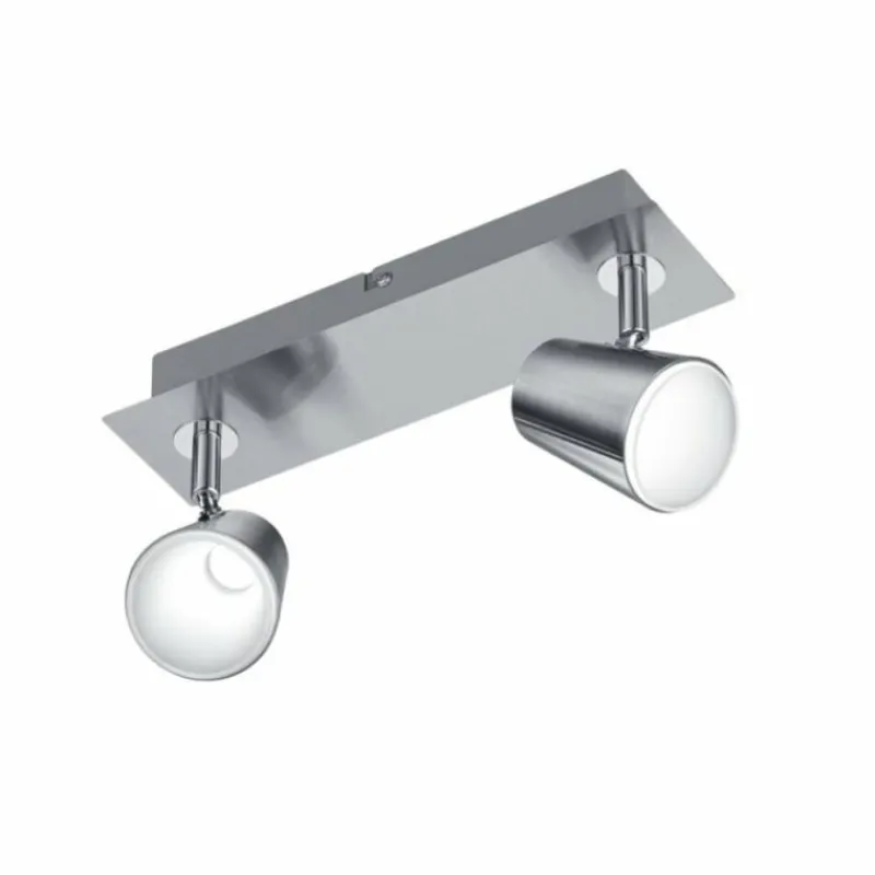 Luminaires Rustiques-Luminaires Trio Spot Trio NARCOS LED Nickel mat, 2 lumières