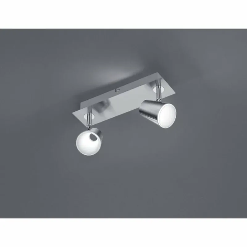 Luminaires Rustiques-Luminaires Trio Spot Trio NARCOS LED Nickel mat, 2 lumières