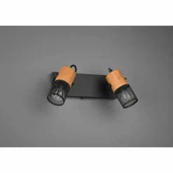 Lampes Vintages & Rétros-Luminaires Trio Spot Trio Tosh LED Noir, 2 lumières