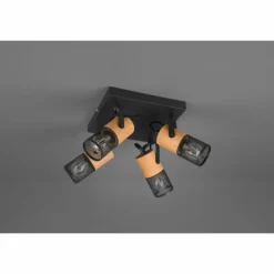 Lampes Vintages & Rétros-Luminaires Trio Spot Trio Tosh LED Noir, 4 lumières