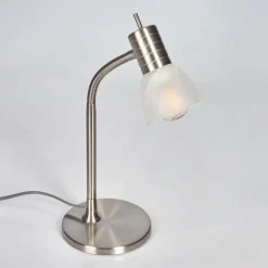 hofstein Stampen Lampe à poser Nickel mat, 1 lumière