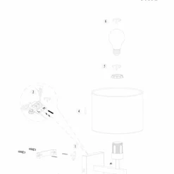 Luminaires Steinhauer Stang Applique murale Noir, 1 lumière* Appliques