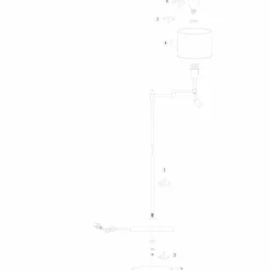 Luminaires Steinhauer Stang Lampadaire Noir, 1 lumière* Lampadaires Et Lampes Sur Pied