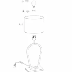 Luminaires Steinhauer Stang Lampe à poser Noir, 1 lumière* Lampes À Poser