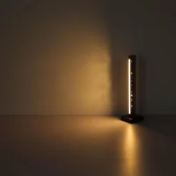 Lampes En Bois-Luminaires Globo Lighting Starla Lampadaire LED Brun foncé, Noir, 1 lumière