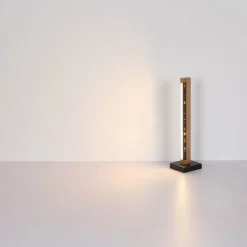 Lampes En Bois-Luminaires Globo Lighting Starla Lampe à poser LED Brun foncé, Noir, 1 lumière