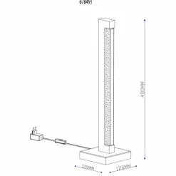 Lampes En Bois-Luminaires Globo Lighting Starla Lampe à poser LED Brun foncé, Noir, 1 lumière
