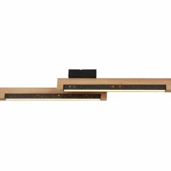 Lampes En Bois-Luminaires Globo Lighting Starla Plafonnier LED Brun foncé, Noir, 1 lumière