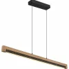 Lampes En Bois-Luminaires Globo Lighting Starla Suspension LED Brun foncé, Noir, 1 lumière