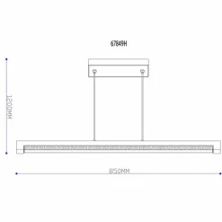 Lampes En Bois-Luminaires Globo Lighting Starla Suspension LED Brun foncé, Noir, 1 lumière