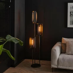 hofstein Stehleuchte Lampadaire Anthracite, 3 lumières* Lampadaires Et Lampes Sur Pied