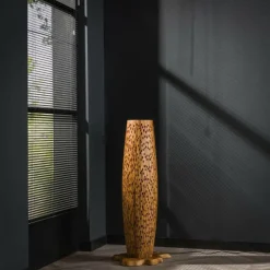 Lampes En Bois-hofstein Stehleuchte Lampadaire Brun, Écru, 2 lumières