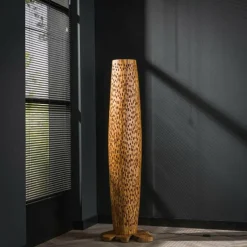 Lampes En Bois-hofstein Stehleuchte Lampadaire Brun, Écru, 3 lumières