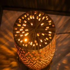 Lampes En Bois-hofstein Stehleuchte Lampadaire Brun, Écru, 3 lumières