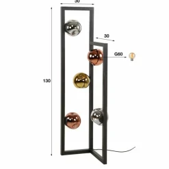 hofstein Stellar Lampadaire Anthracite, 5 lumières