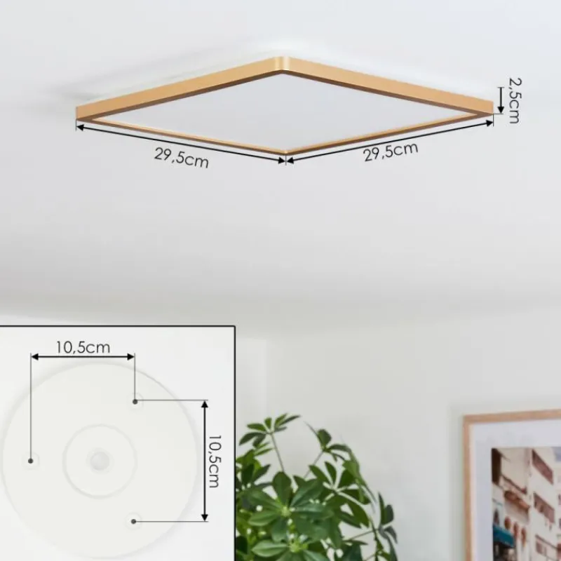 Lampes Dorées-hofstein Storselet Luminaire de salle de bain, Plafonnier, Panel LED Or, 1 lumière