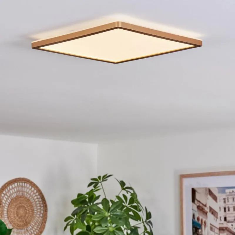 Lampes Dorées-hofstein Storselet Luminaire de salle de bain, Plafonnier, Panel LED Or, 1 lumière