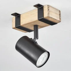 Lampes Industrielles-hofstein Storuma Plafonnier, Spot de plafond Écru, Noir, 1 lumière