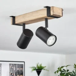 Luminaires Scandinaves-hofstein Storuma Plafonnier, Spot de plafond Écru, Noir, 2 lumières