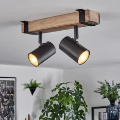 Luminaires Scandinaves-hofstein Storuma Plafonnier, Spot de plafond Écru, Noir, 2 lumières