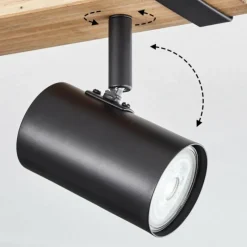 Lampes Industrielles-hofstein Storuma Plafonnier, Spot de plafond Écru, Noir, 4 lumières