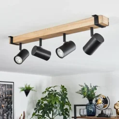 Lampes Industrielles-hofstein Storuma Plafonnier, Spot de plafond Écru, Noir, 4 lumières