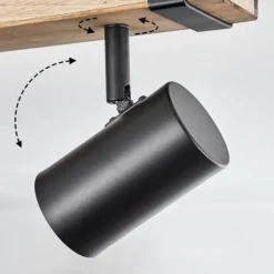 Lampes Industrielles-hofstein Storuma Plafonnier, Spot de plafond Écru, Noir, 5 lumières