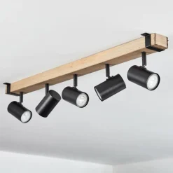 Lampes Industrielles-hofstein Storuma Plafonnier, Spot de plafond Écru, Noir, 5 lumières