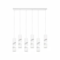 Luminaires Trio Stream Suspension Blanc, 6 lumières* Suspensions