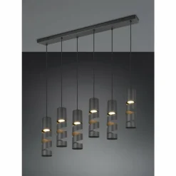 Luminaires Trio Stream Suspension Noir, 6 lumières* Suspensions