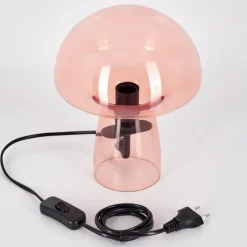 hofstein Style champignon Almagre Lampe à poser Noir, 1 lumière