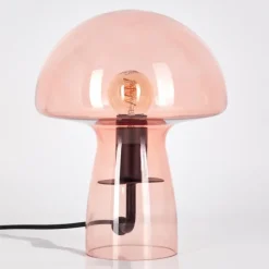 hofstein Style champignon Almagre Lampe à poser Noir, 1 lumière