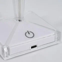 hofstein Style champignon Balsa Lampe à poser, Liseuse LED Transparent, 1 lumière