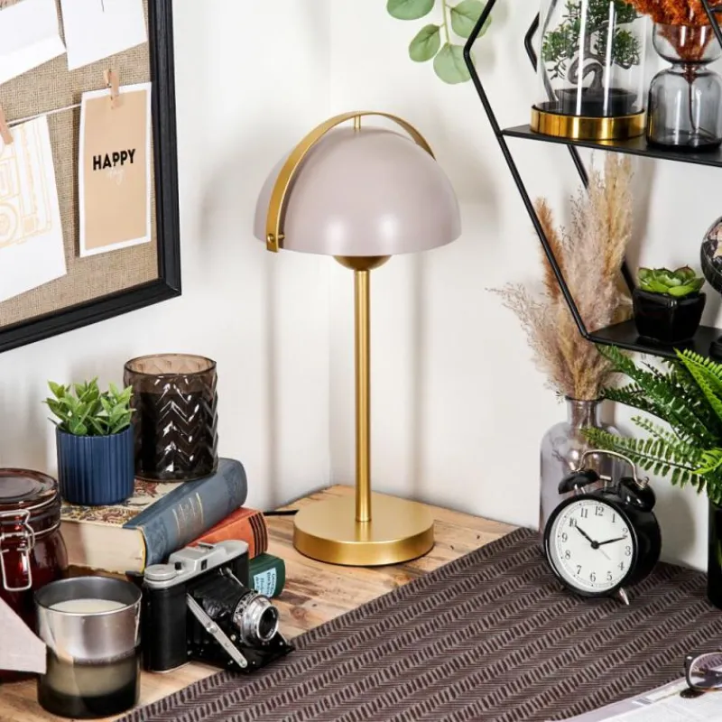 Lampes Dorées-hofstein Style champignon Guttsta Lampe à poser Or, 1 lumière