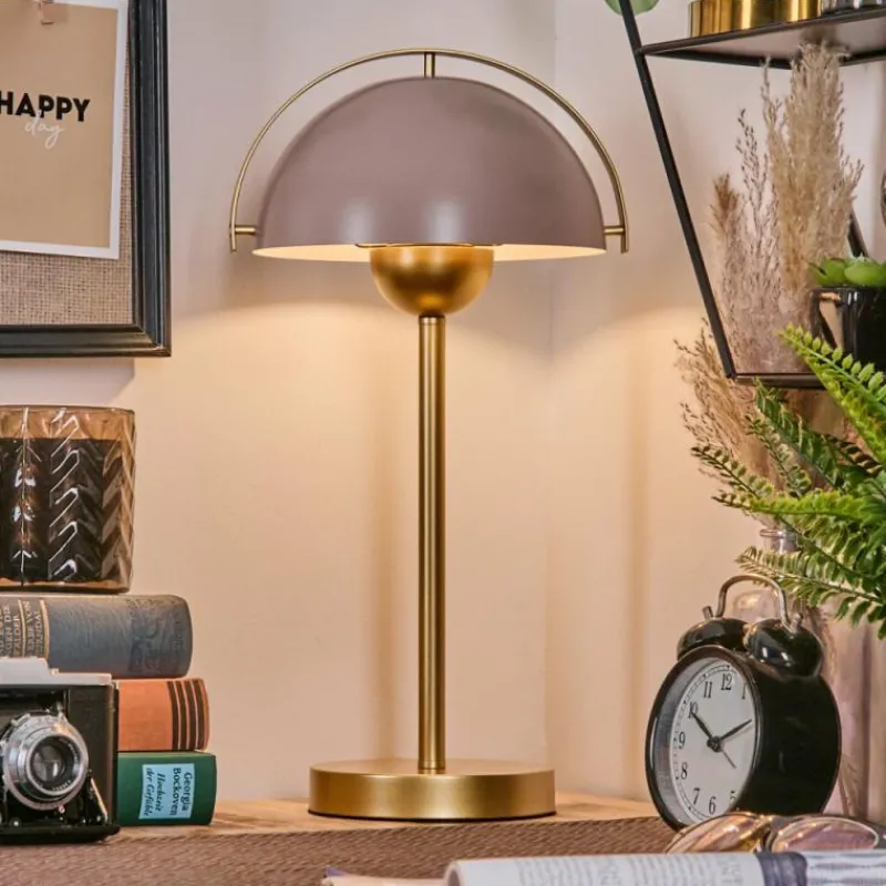 Lampes Dorées-hofstein Style champignon Guttsta Lampe à poser Or, 1 lumière