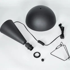 hofstein Style champignon Nor Lampe à poser Noir, 1 lumière