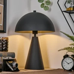 hofstein Style champignon Nor Lampe à poser Noir, 1 lumière
